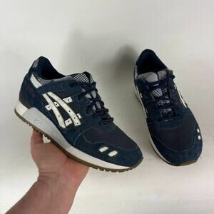 Asics Gel-Lyte III Athletic Shoes Womens 7 Navy Blue Low Top Running Sneakers